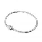 pulsera abalorios 18cm de plata