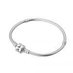 pulsera abalorios 19cm de plata