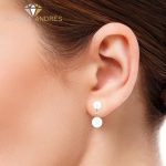 pendientes de perlas en oro