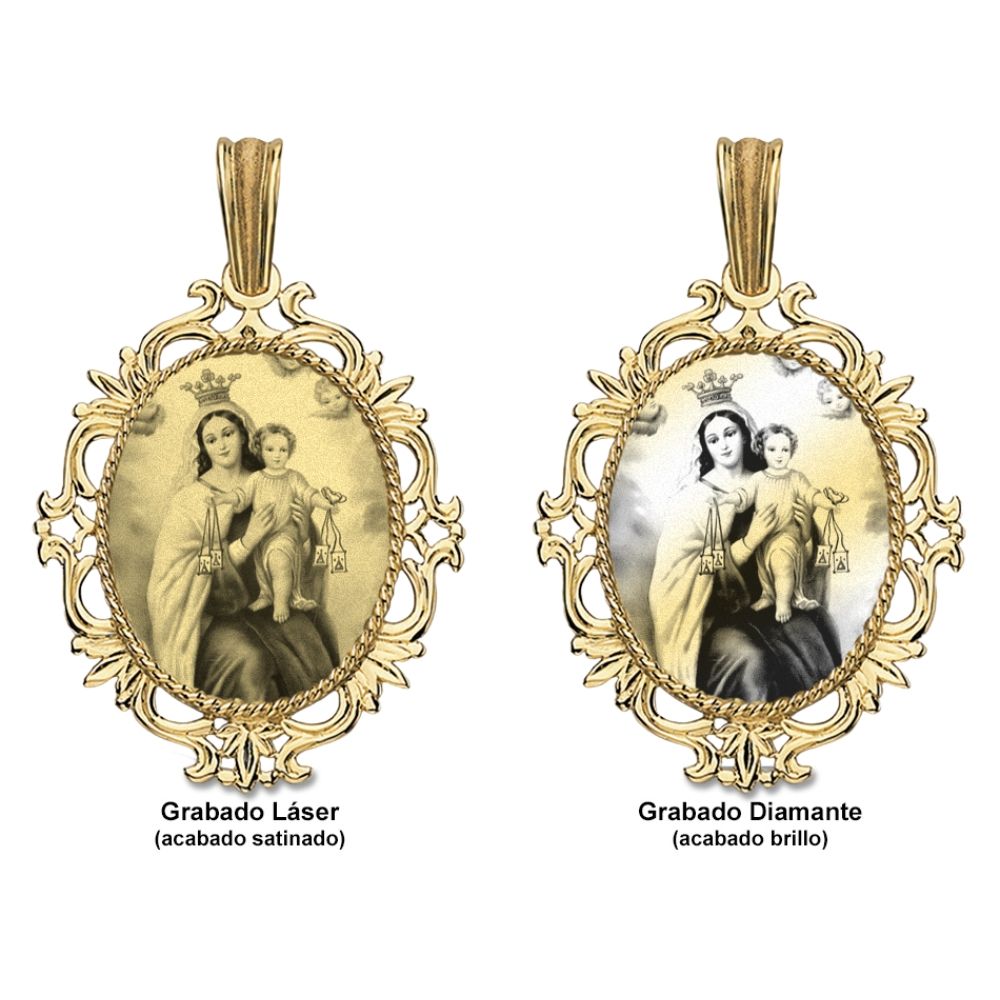 colgante medalla de foto oro