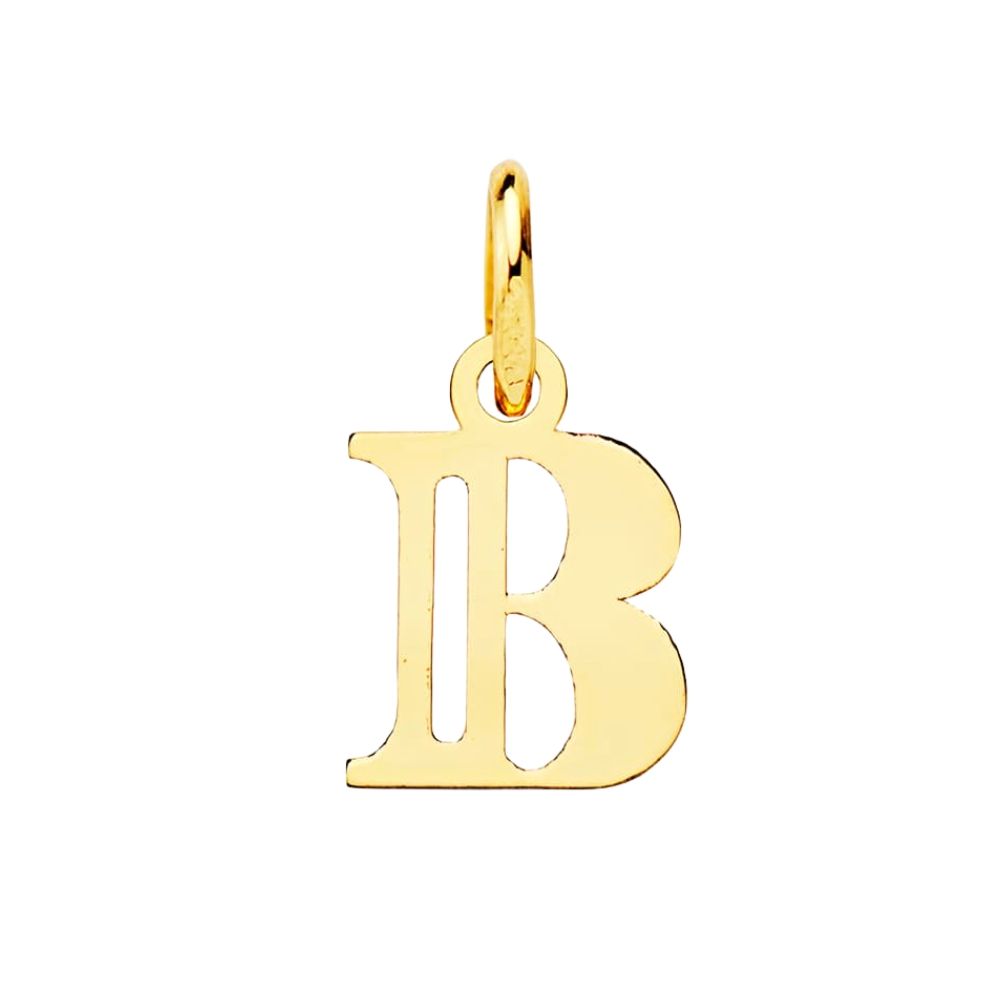 colgante oro letra inicial b