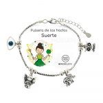 pulsera de hadas de la suerte plata