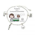 pulsera de la conductora de autobus plata