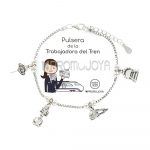 pulsera de la trabajadora del tren plata