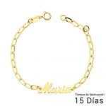 pulsera de oro personalizada con nombre