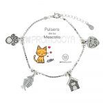 pulsera de plata mascota