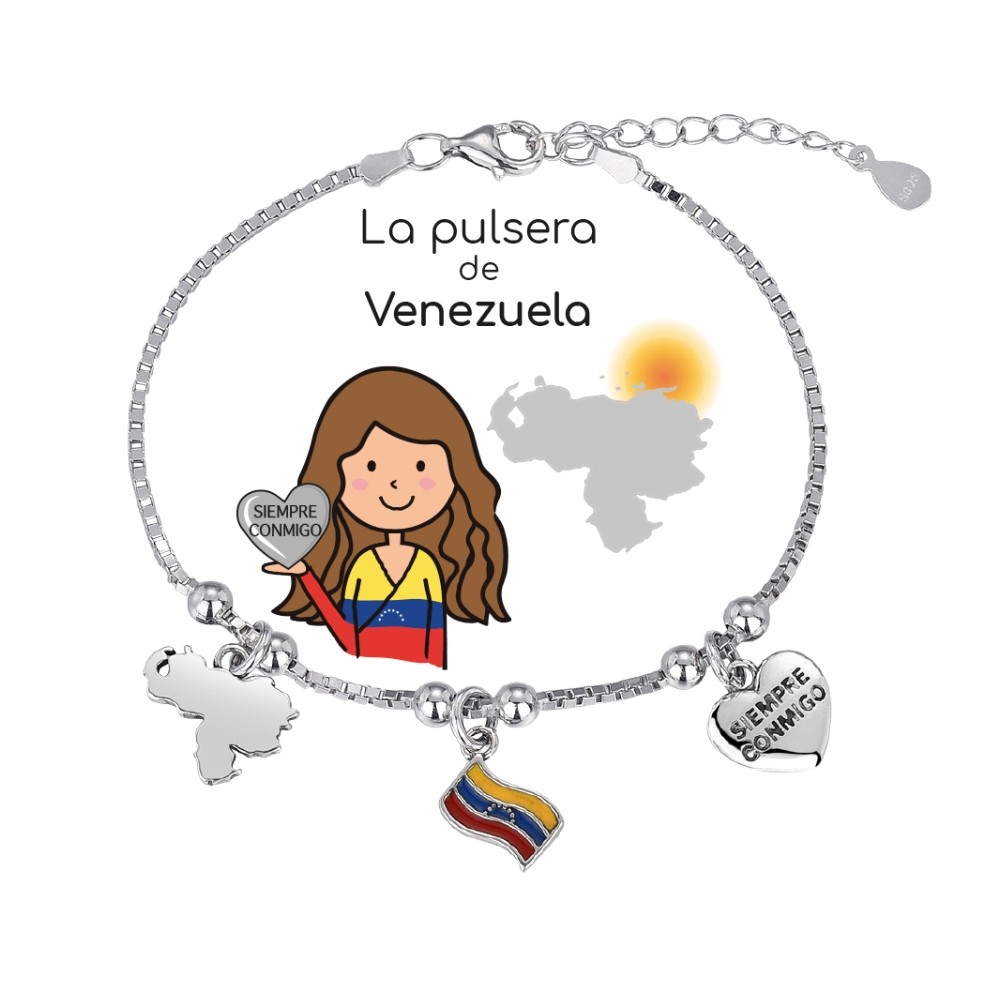 pulsera de venezuela plata