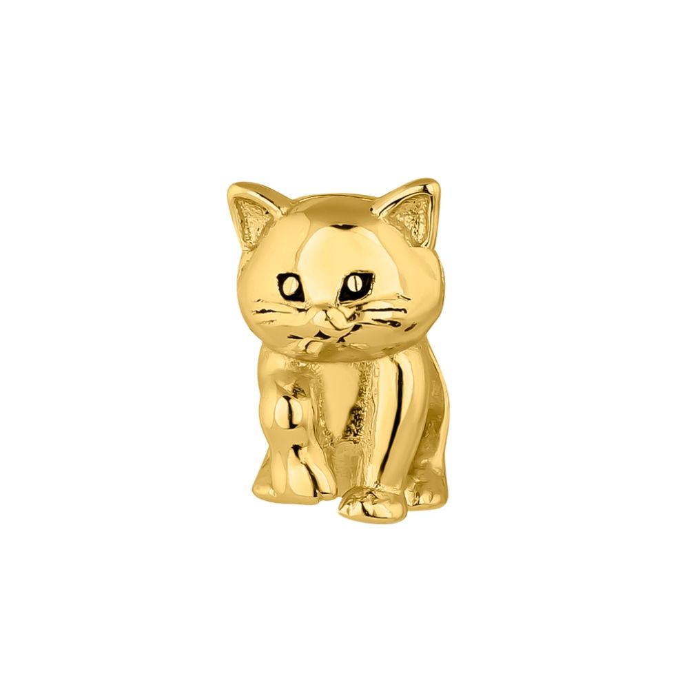 abalorio gato oro