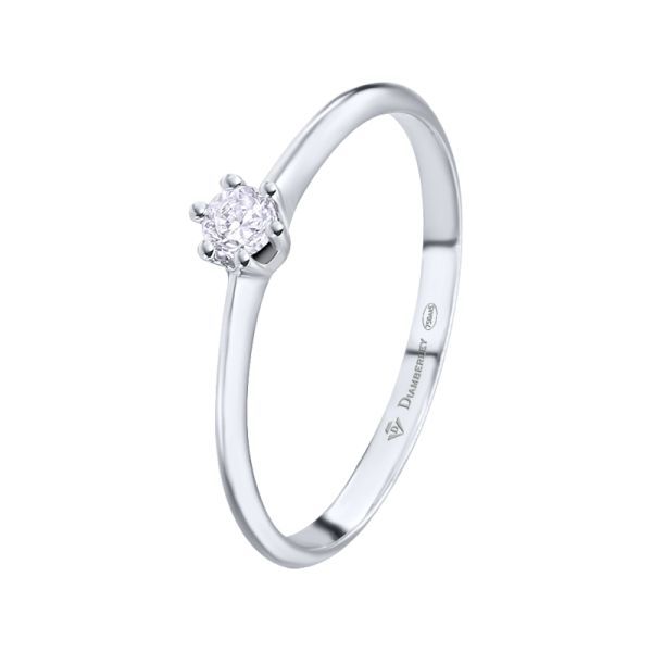 anillo compromiso oro blanco con diamante 008ct