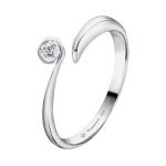 anillo en oro blanco con diamante 010ct