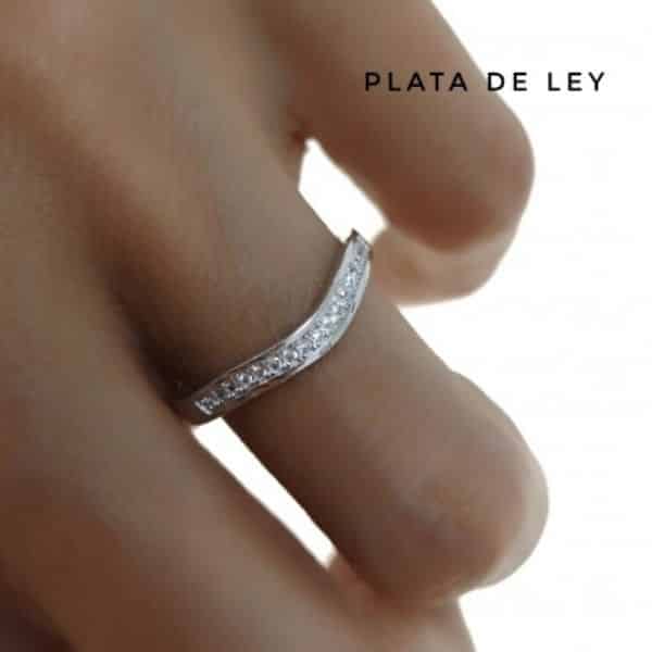 anillo para novias de plata