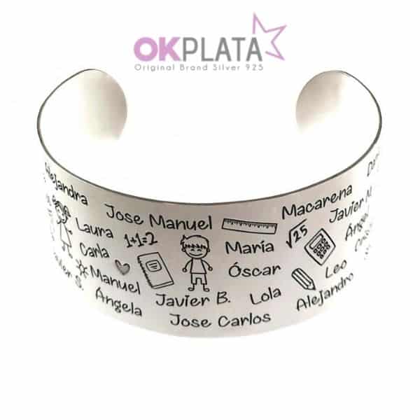 Brazalete de plata para profesoras