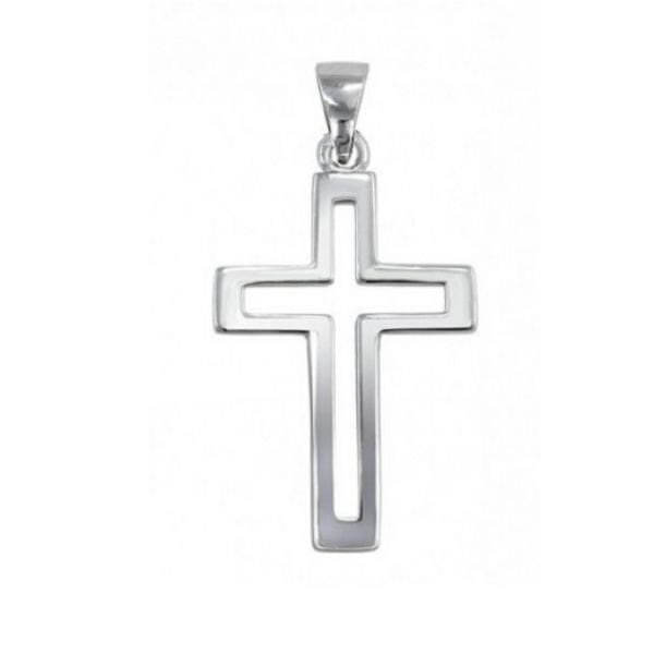 Colgante con cruz de plata