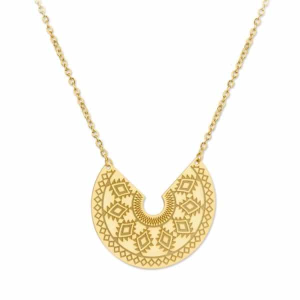 colgante luna azteca oro 1