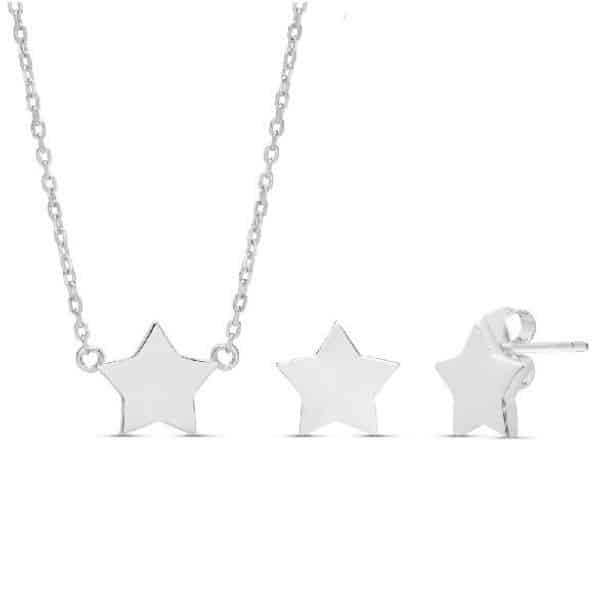 Conjunto con estrellas de plata