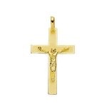 cruz con cristo laser plana 26x17mm