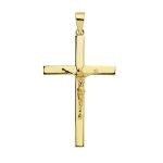 cruz con cristo oro 35x22x3mm