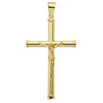 cruz con cristo oro 38x22mm