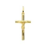 cruz con cristo oro palo oval 23x12mm