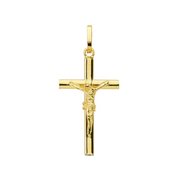 cruz con cristo oro palo oval