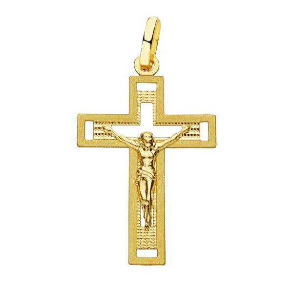 cruz con cristo tallada