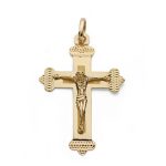 cruz laser con cristo tallada 35x23mm