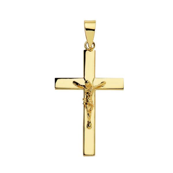cruz oro con cristo