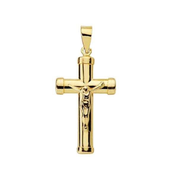 cruz oro con cristo palo oval 24x13 mm