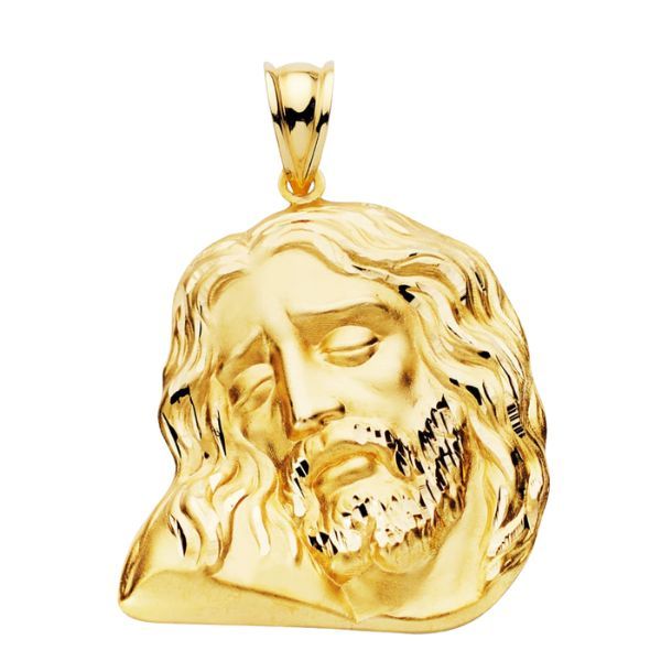 medalla cabeza de cristo oro