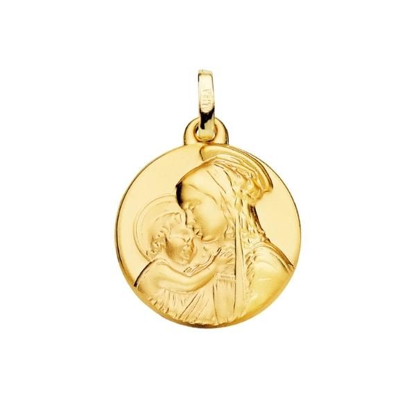 medalla divina ternura oro 18mm