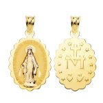 medalla escapulatio oro virgen de la milagrosa 28x18mm