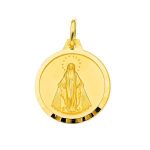 medalla oro amarillo virgen de la milagrosa