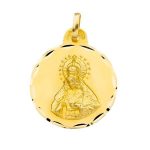 medalla oro amarillo virgen macarena 21mm