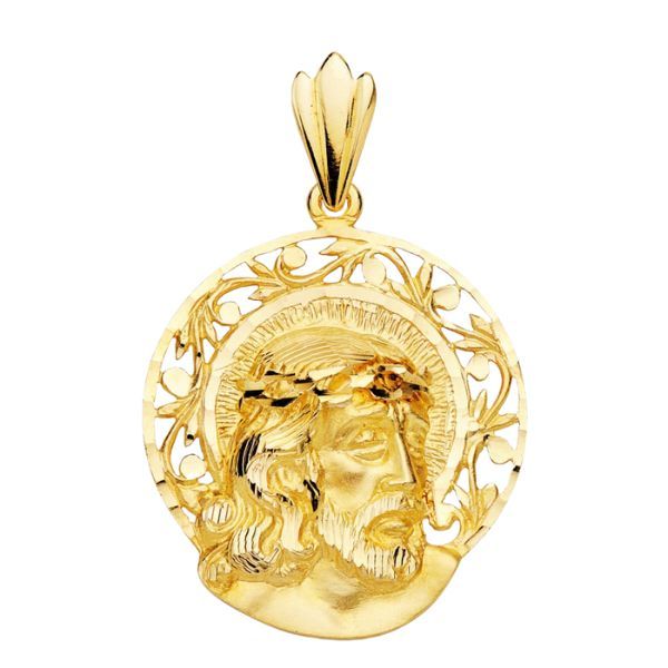 medalla oro cabeza cristo aureola
