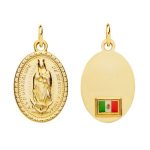 medalla oro virgen de guadalupe oval 20x15mm