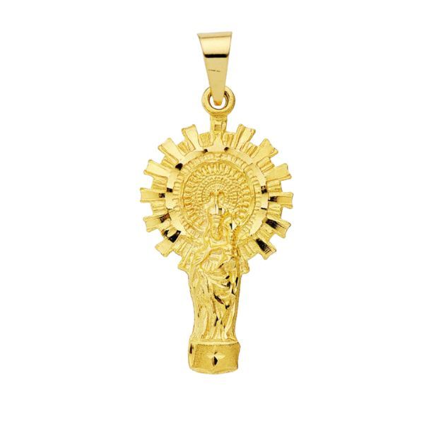 medalla oro virgen del pilar silueta