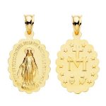 medalla oro virgen milagrosa matizada 25x18mm