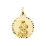 medalla virge de inmaculada talla cruzada 18mm