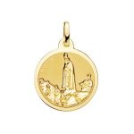 medalla virgen de fatima brillo 18mm