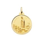 medalla virgen de fatima oro 22mm