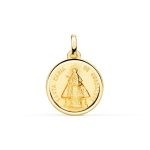 medalla virgen de guadalupe bisel oro 18mm