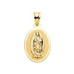 medalla virgen de guadalupe oval brillo 21x15mm