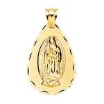 medalla virgen de guadalupe tallada clasica gota