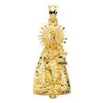 medalla virgen de los desamparados oro 36x17mm