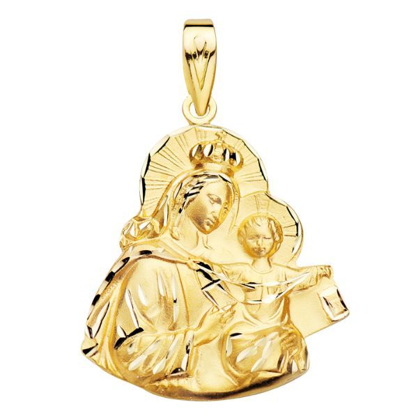 medalla virgen del carmen silueta tallada