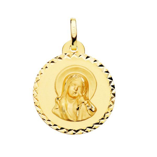 medalla virgen maria y espiritu santo talla cruzada 20mm