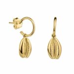 pendientes concha oro