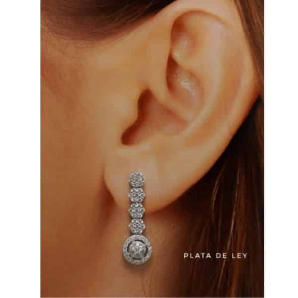 pendientes novia plata 3