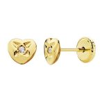 pendientes oro amarillo corazon