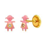 pendientes oro amarillo nina esmalte